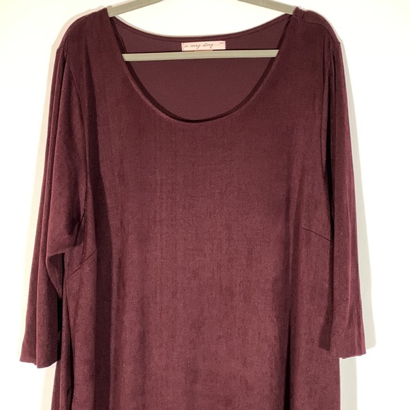 Pennington’s Dark Mauve Knit Sweater Midi Dress - Picture 2 of 9